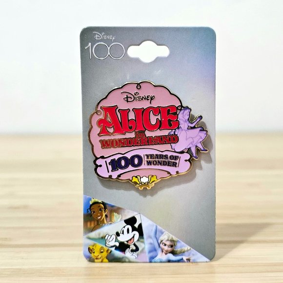Disney 100 Alice in Wonderland Logo Enamel Pin - Picture 1 of 1